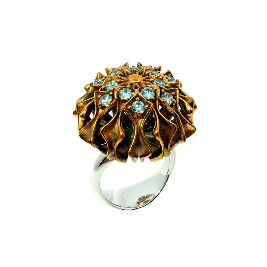 Sculptural CZ Statement Ring