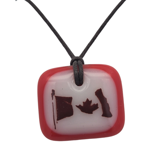 Canada Flag Red Necklace