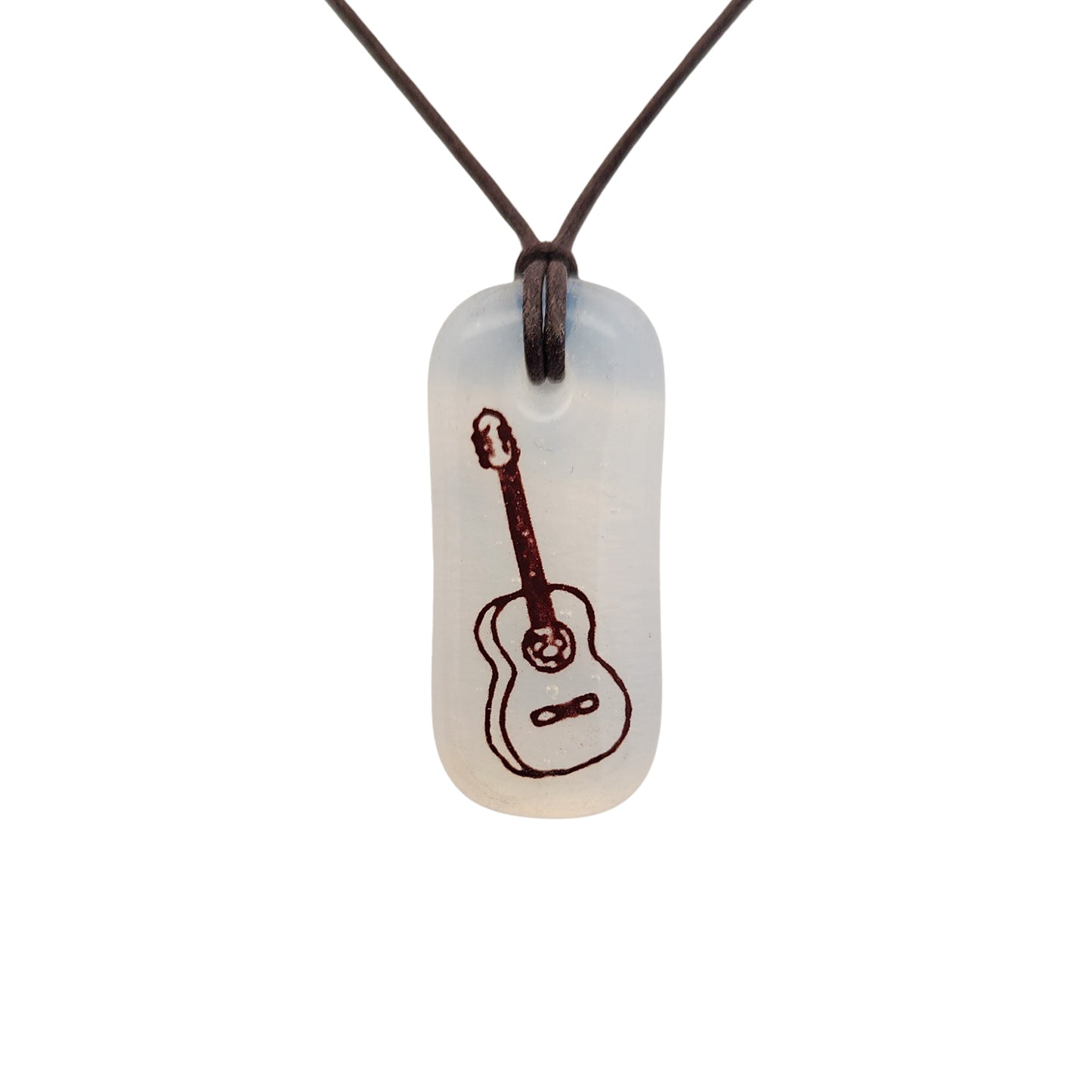 Glass Guitar Pendant