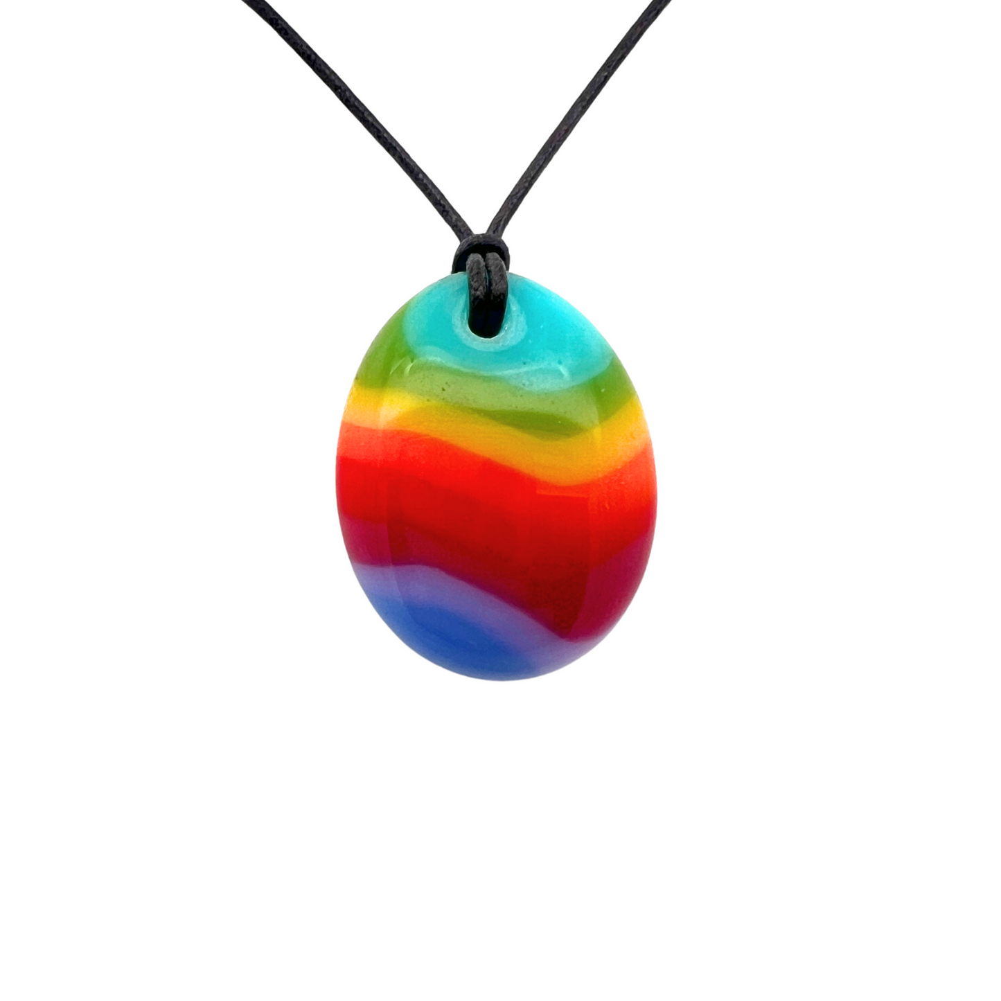 Rainbow Glass Necklace