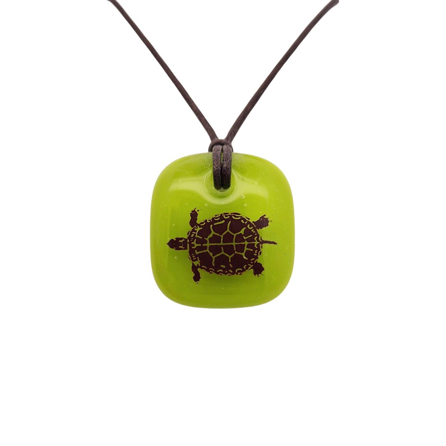 Glass Green Turtle Pendant