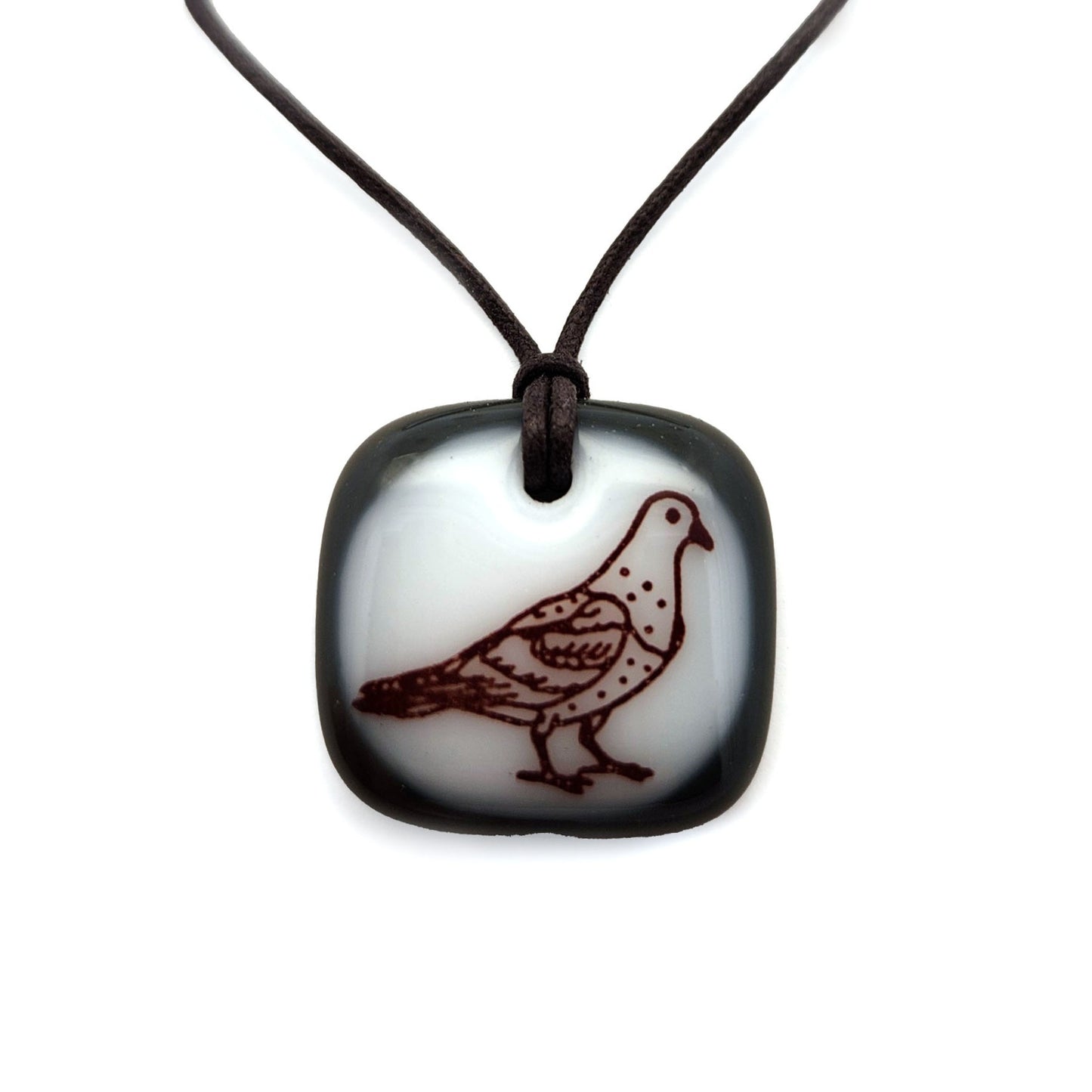Glass Pigeon Pendant