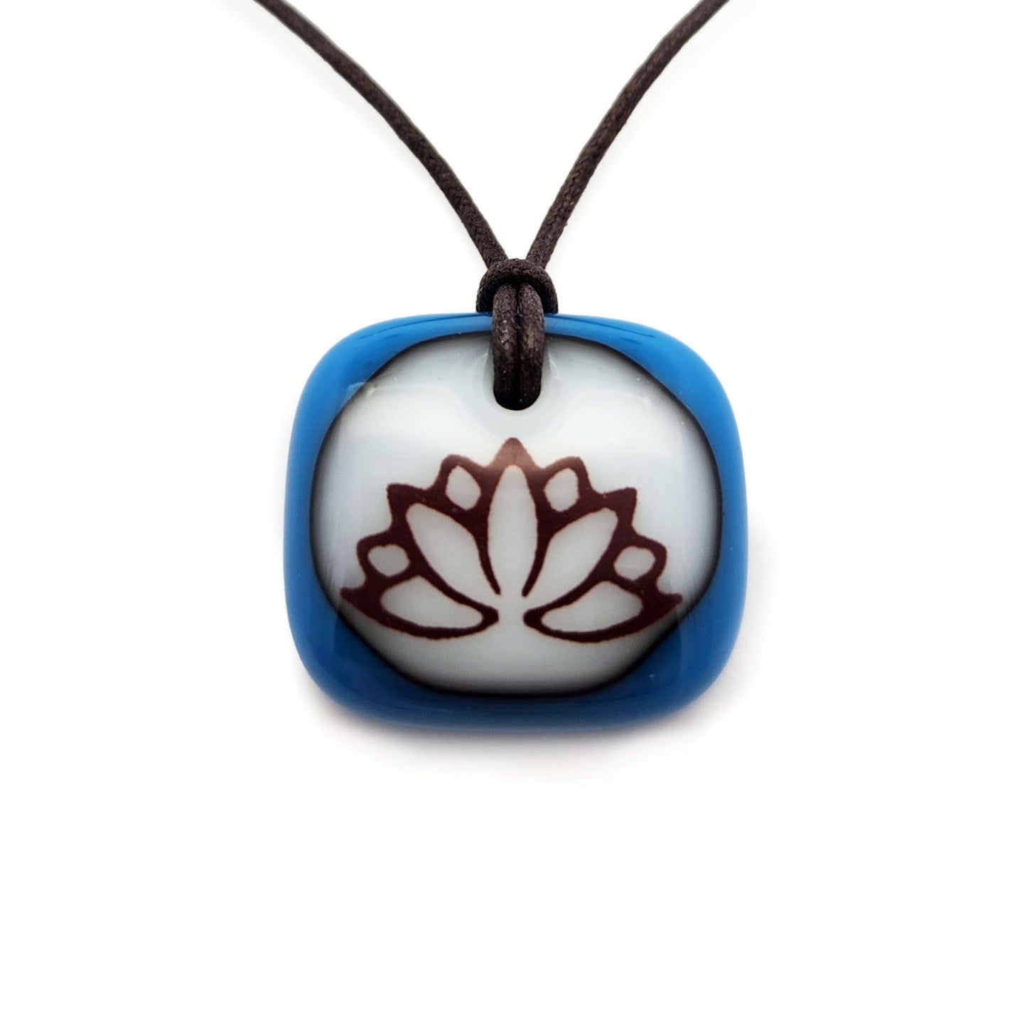 Glass Lotus Pendant