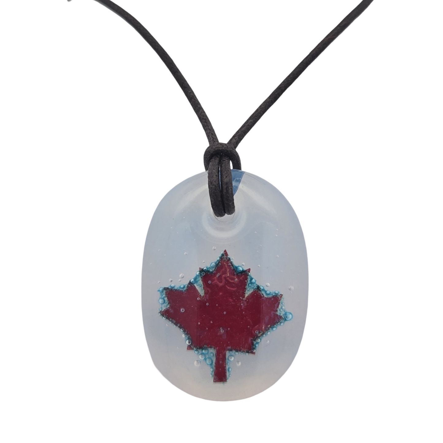 Maple Leaf Glass Necklace