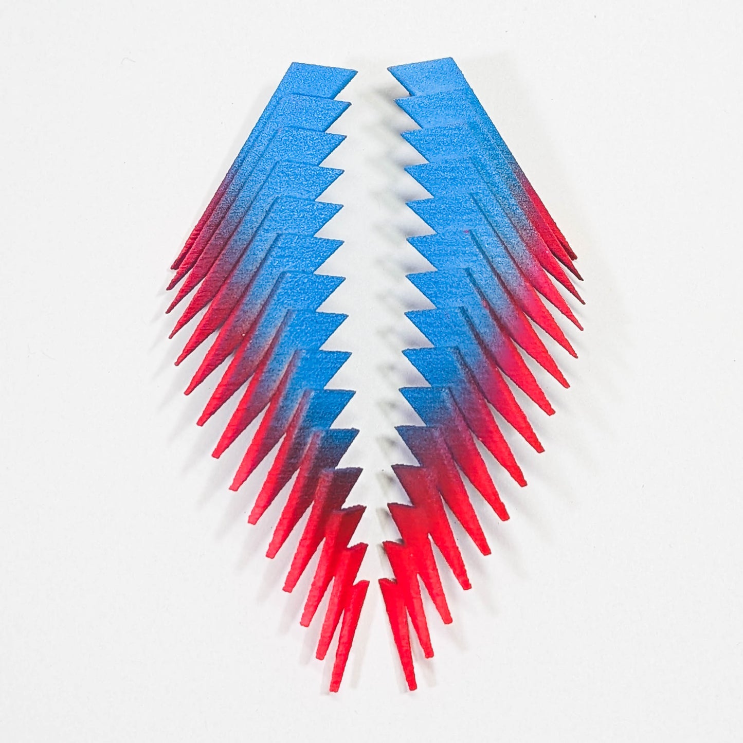 Blue and Red Parabora Earrings