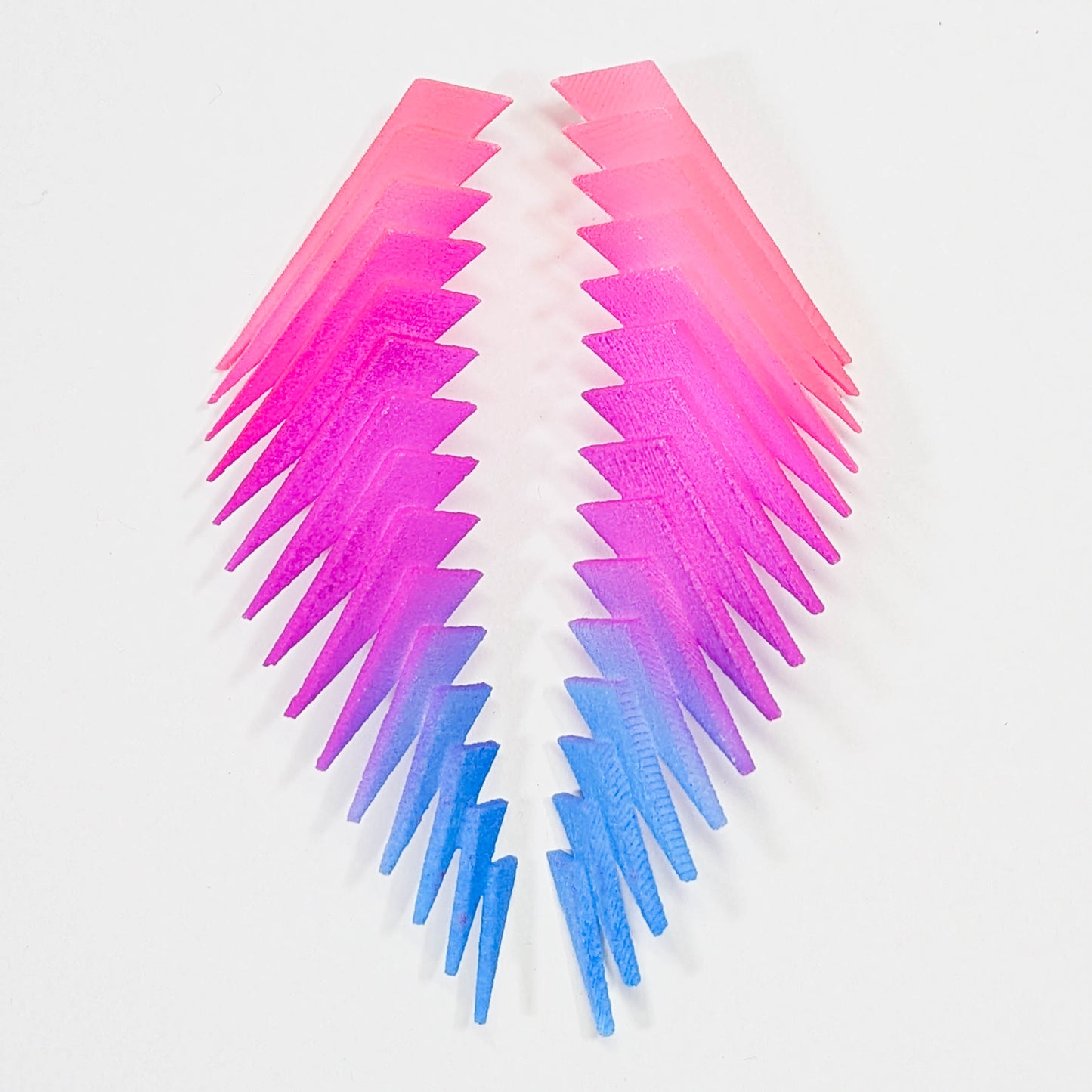 Pink Purple and Blue Parabora Earrings