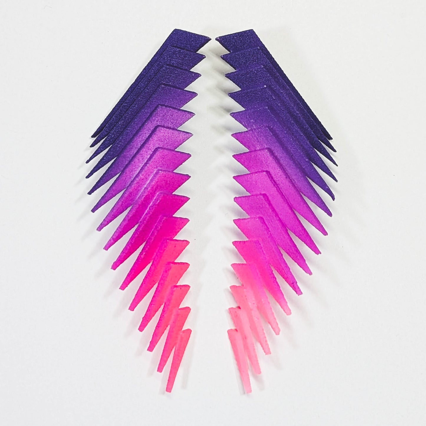 Purple and Pink Parabora Earrings