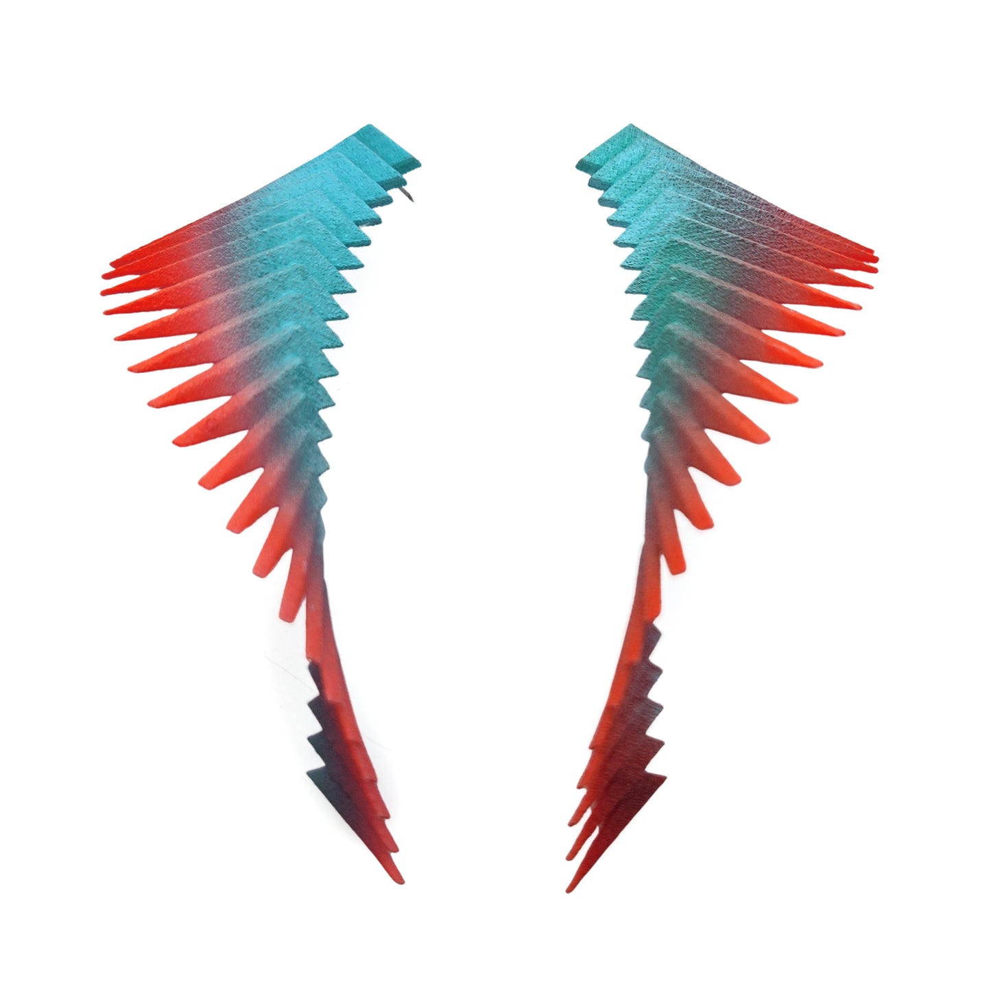 Teal & Orange Parazeph Earrings