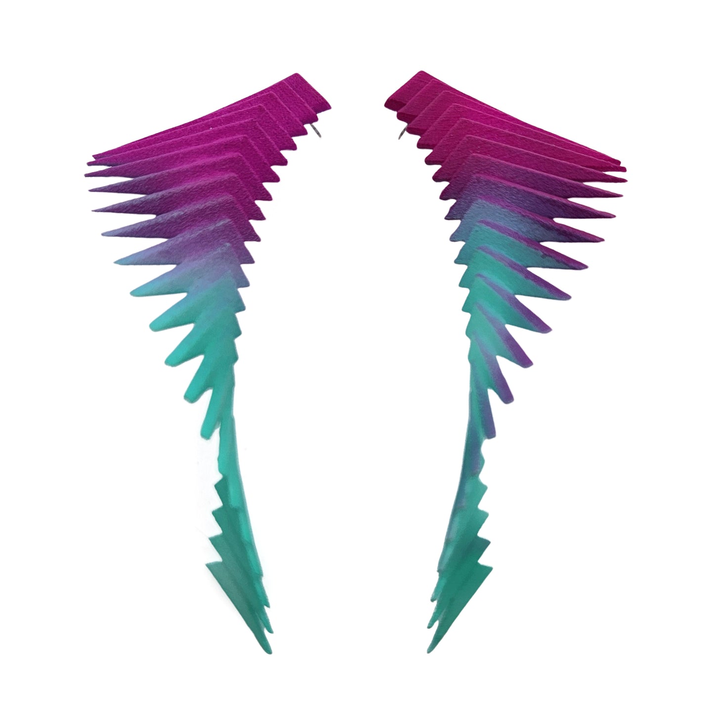Purple & Teal Parazeph Earrings