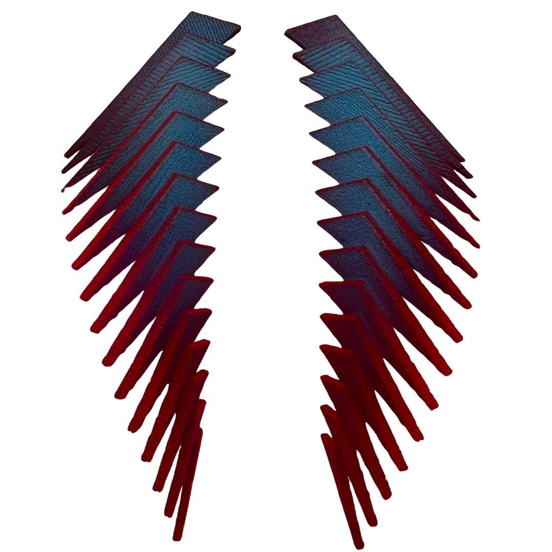 Red & Blue Parametric Earrings