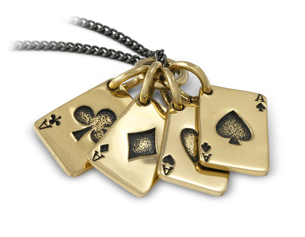 Bronze Aces Necklace