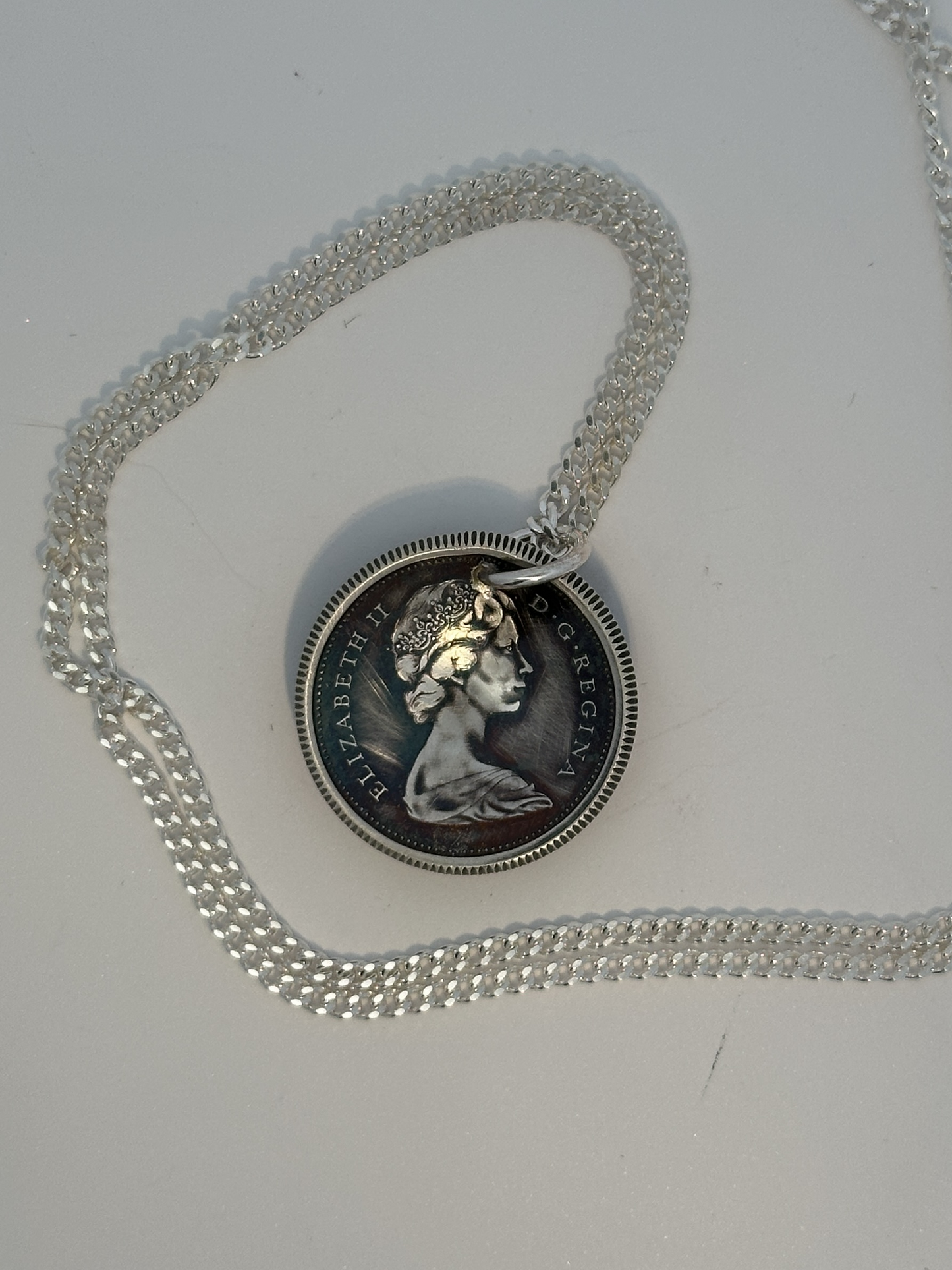 Canadian Quarter Coin Caribou Necklace