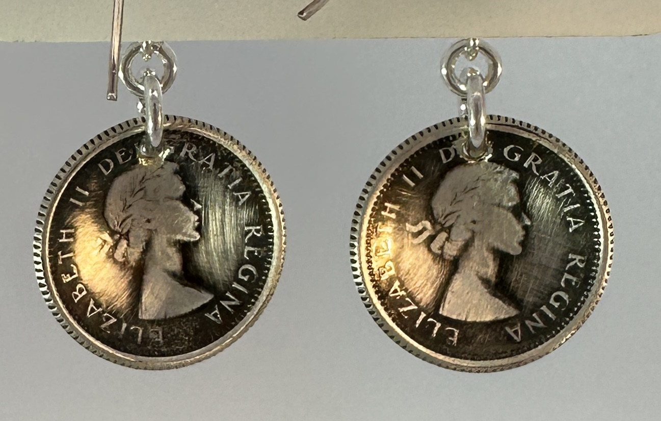 Canadian Dime Coin Earrings