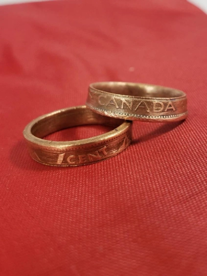 Canadian Penny Coin Rings