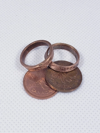 Canadian Penny Coin Rings