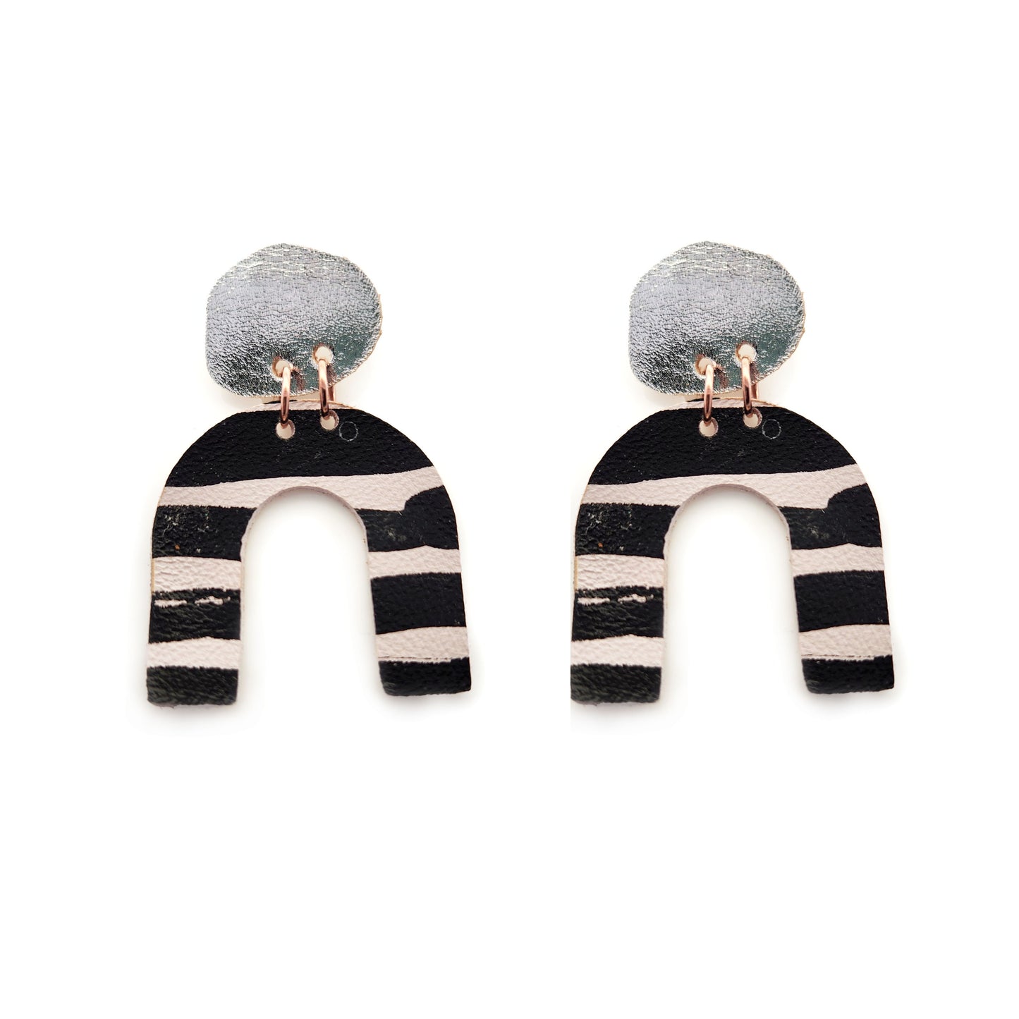 Leather Horseshoe Earrings