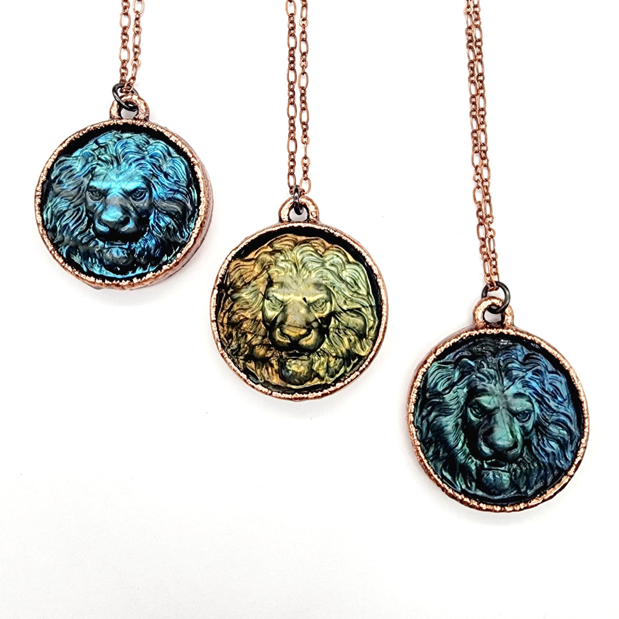 Carved Labradorite Lion Necklace