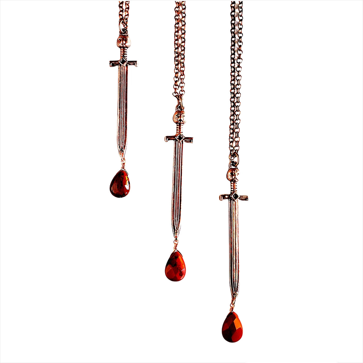 Copper Double Edged Sword Necklace