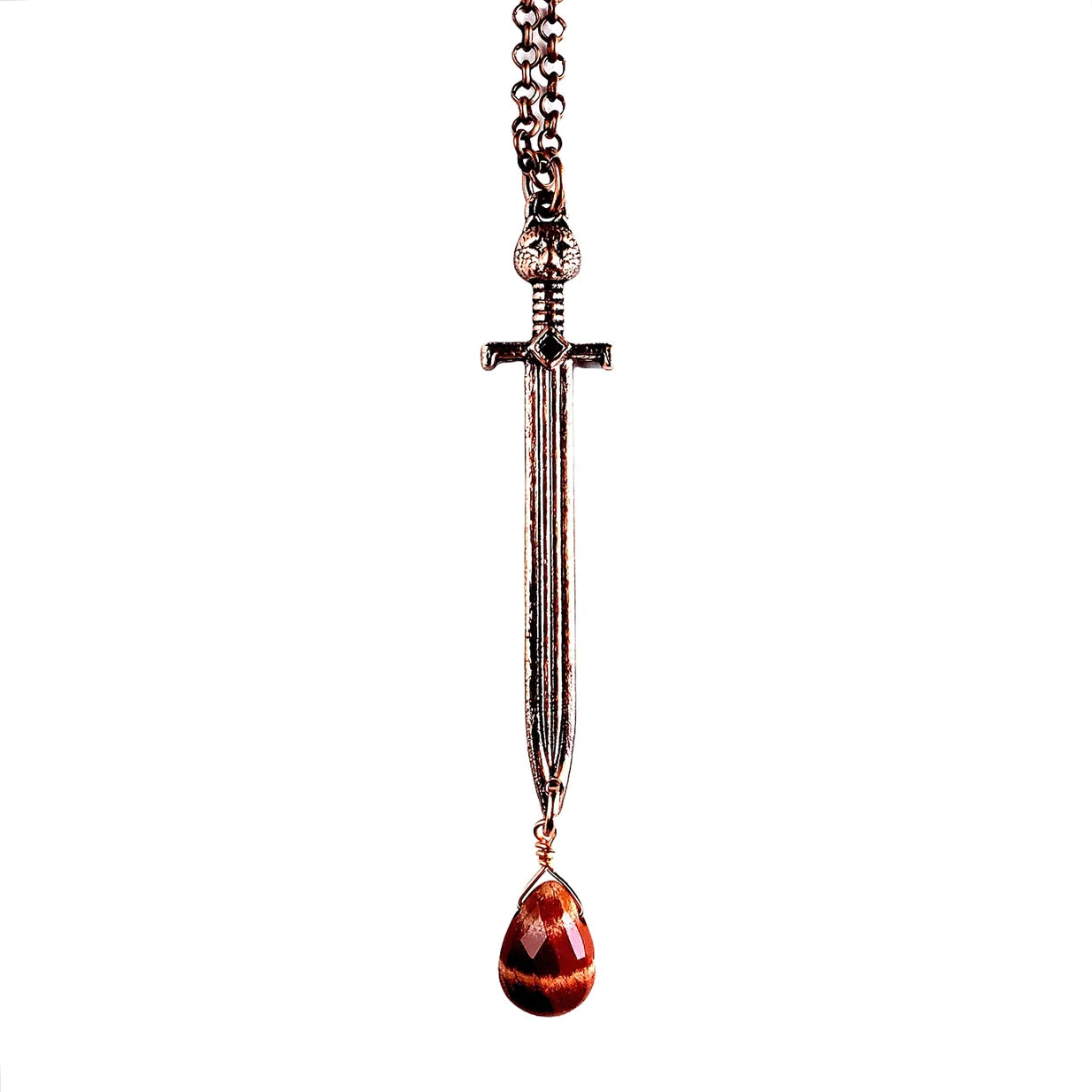 Copper Double Edged Sword Necklace