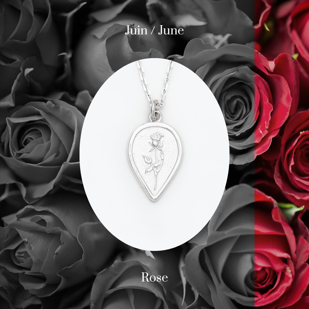 Rose Birth Flower Necklace