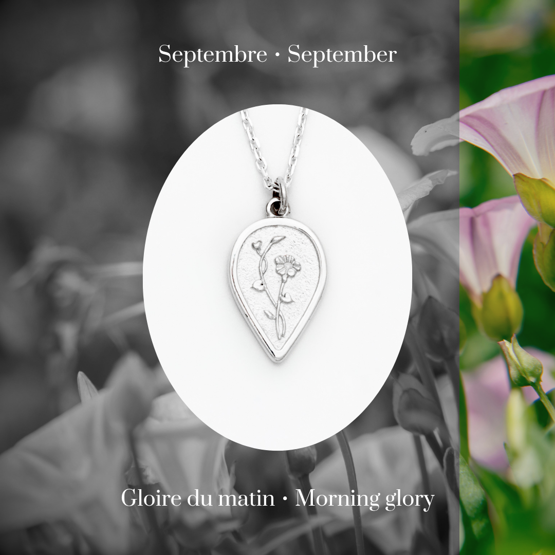 Morning Glory Birth Flower Necklace