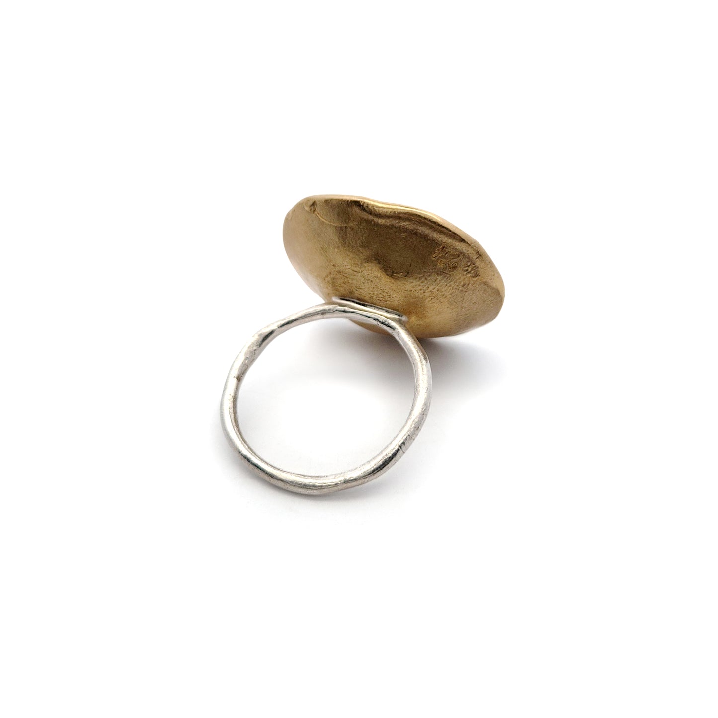 Bronze & Sterling Silver Organic Dome Ring