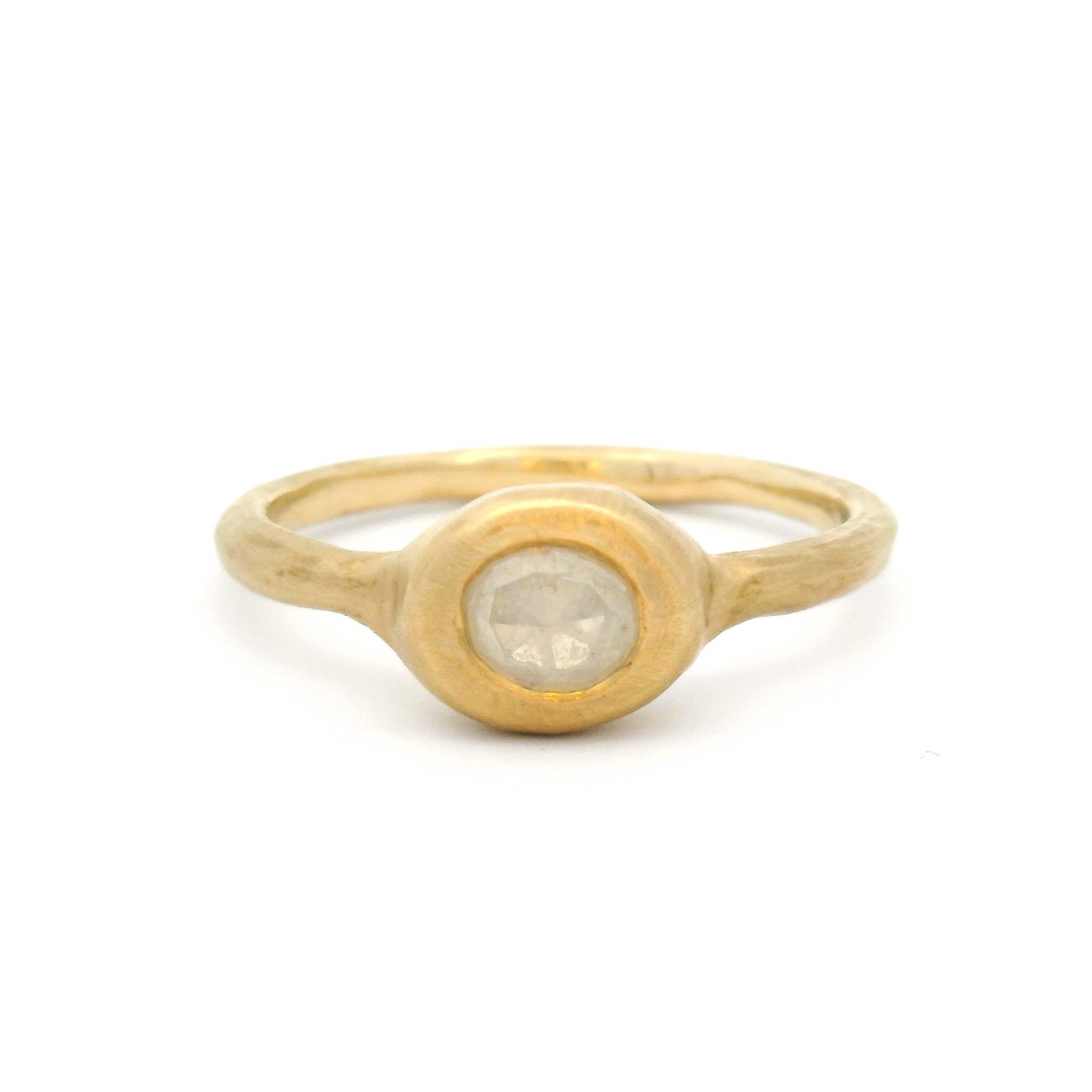 10k Yellow Organic Solitaire with 0.32ct Rose-Cut Diamond