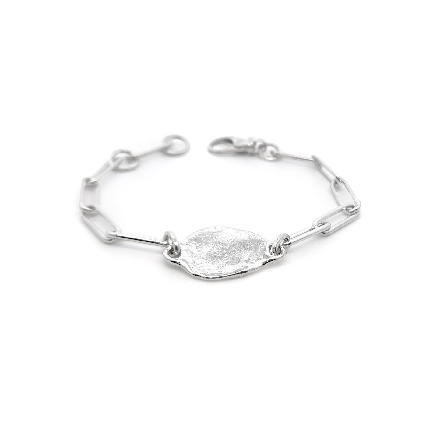 Silver Paperclip ID Bracelet