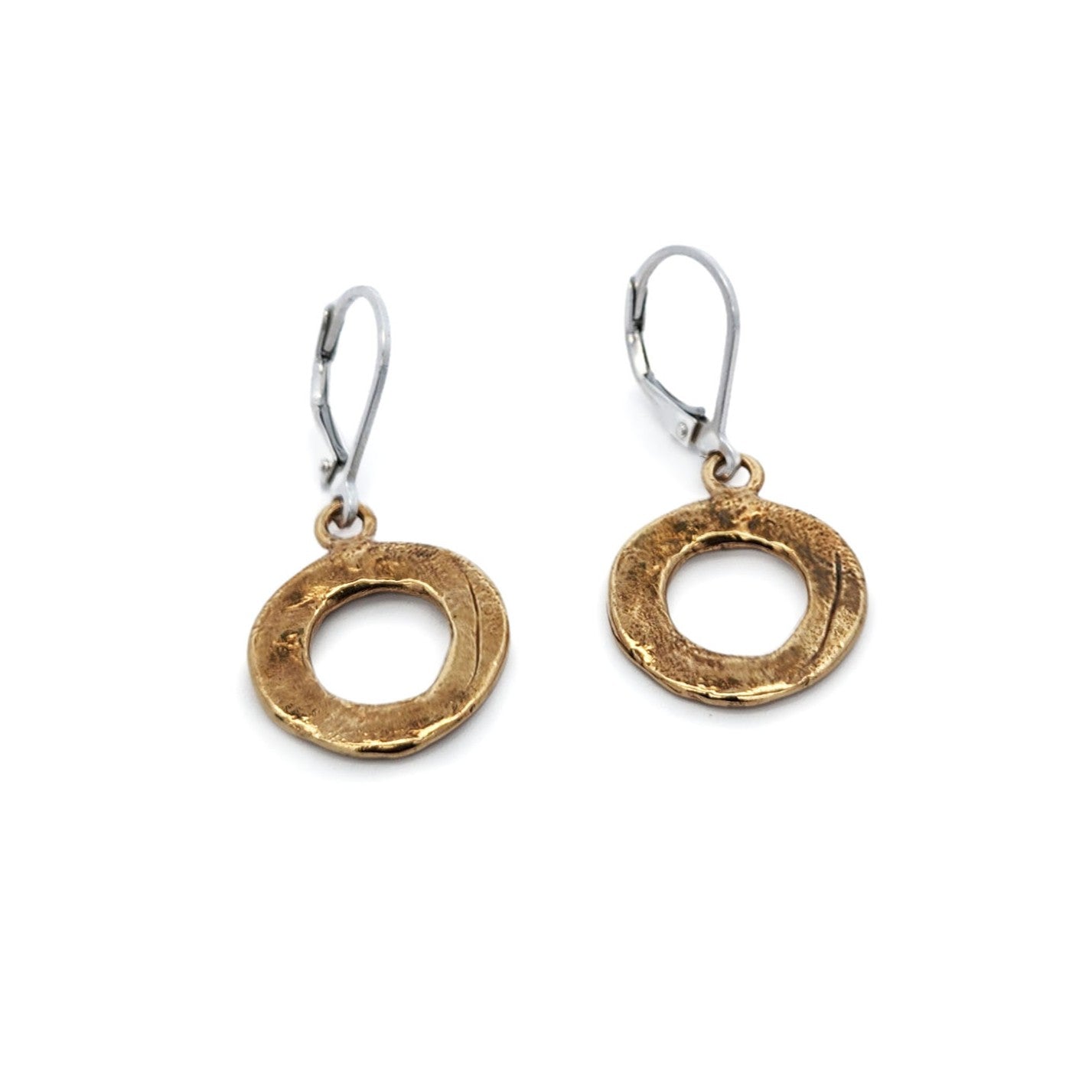Lg Bronze Donut Earrings