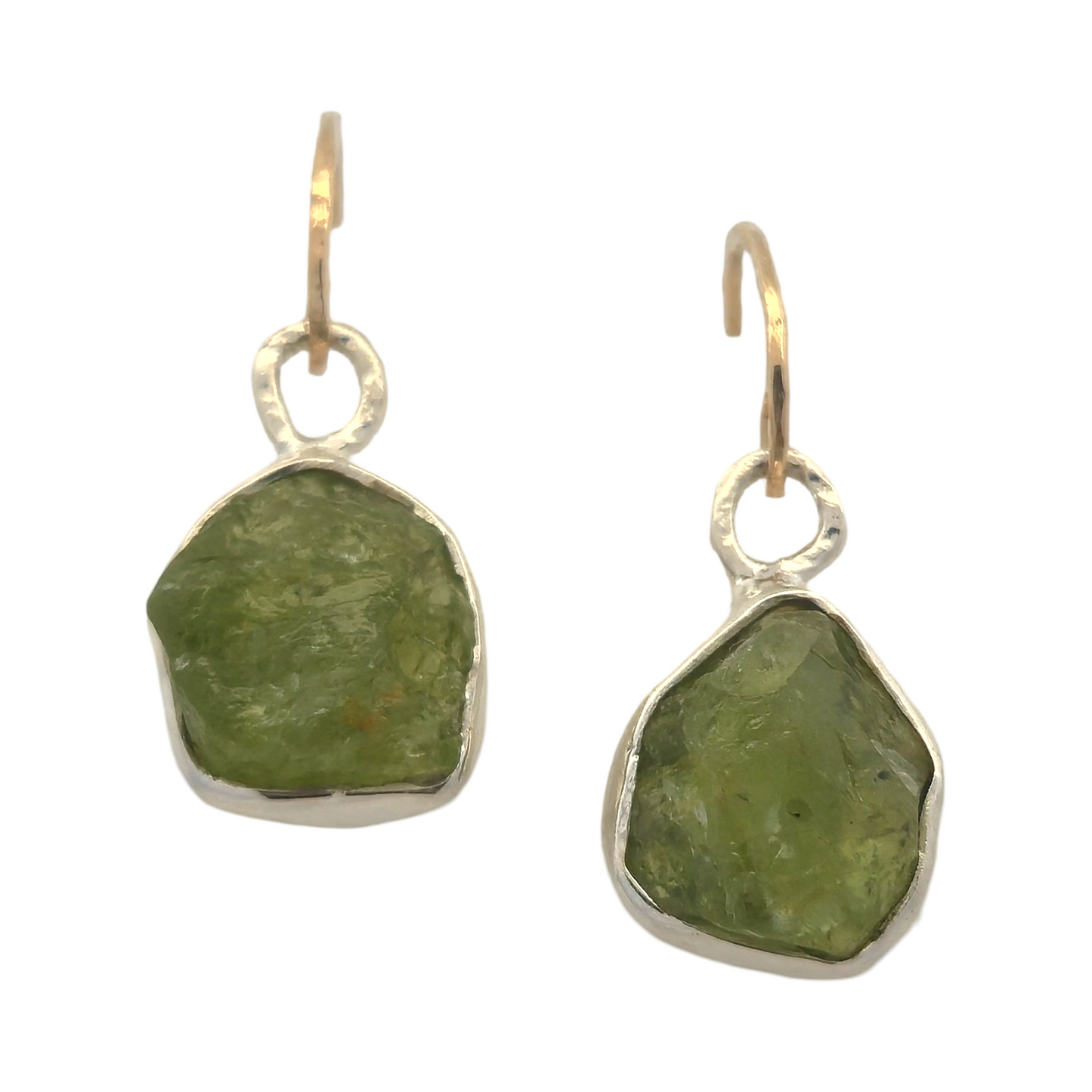 Rough Peridot Earrings