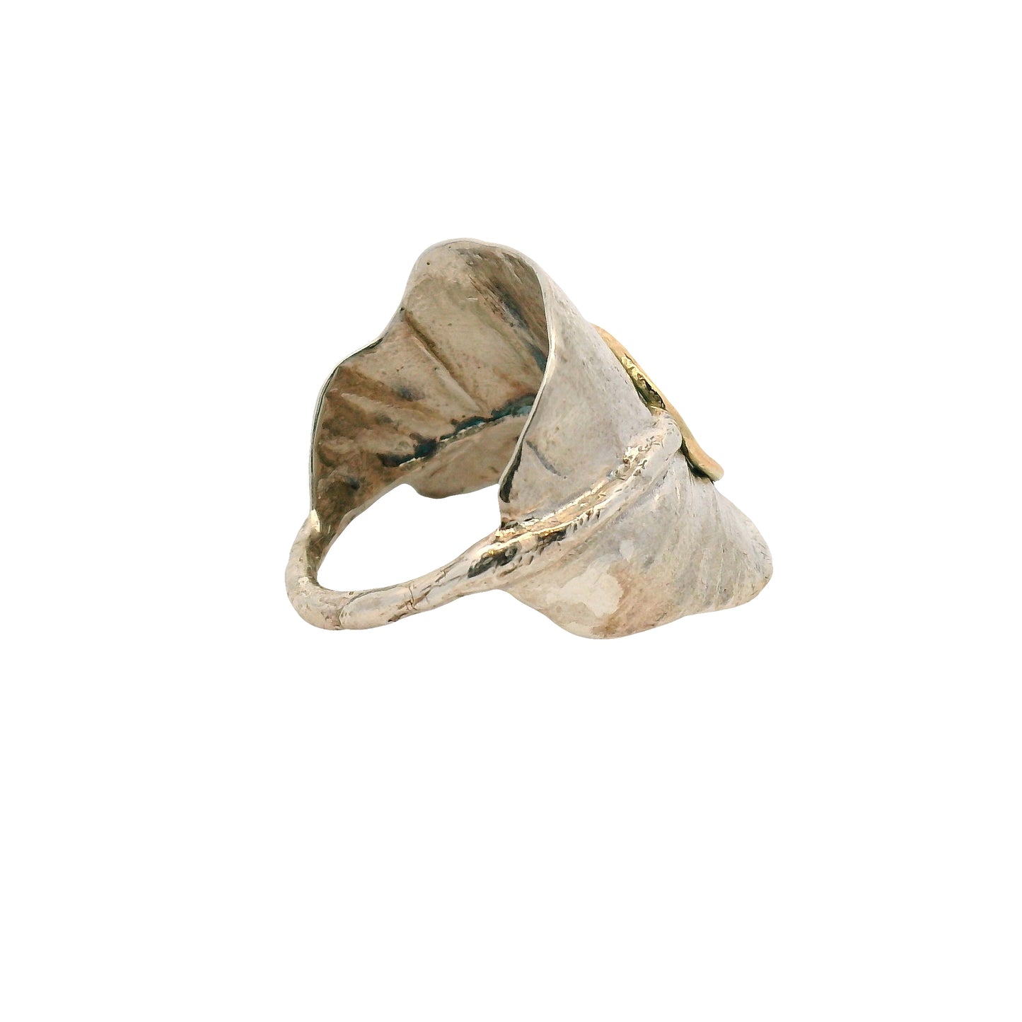 Sterling Silver and Sapphire Leaf Ring