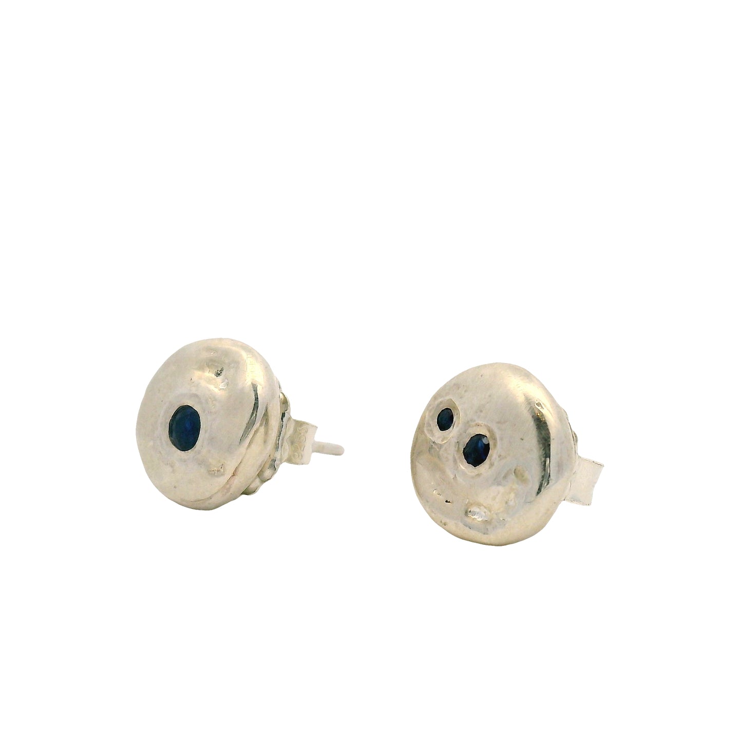 Extra Large Sapphire Pebble Earrings
