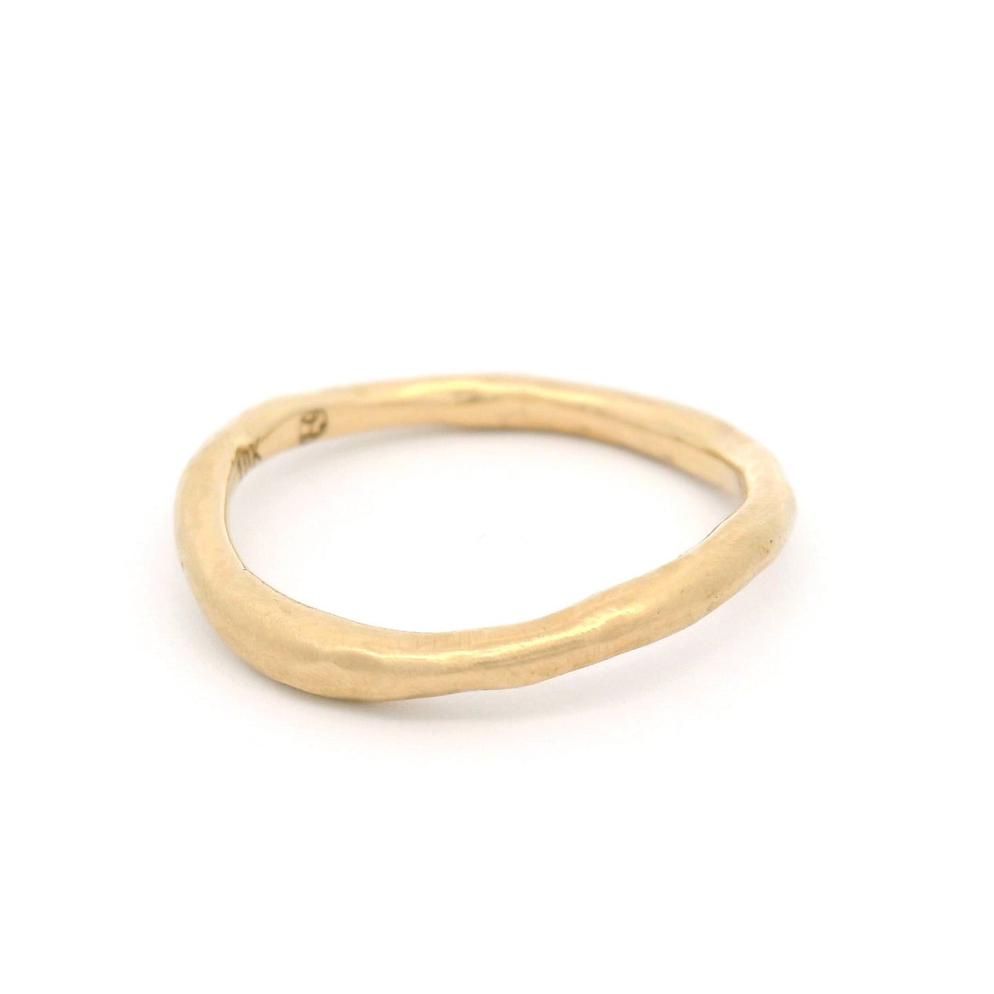 10k Yellow Gold Organic Contoured Band