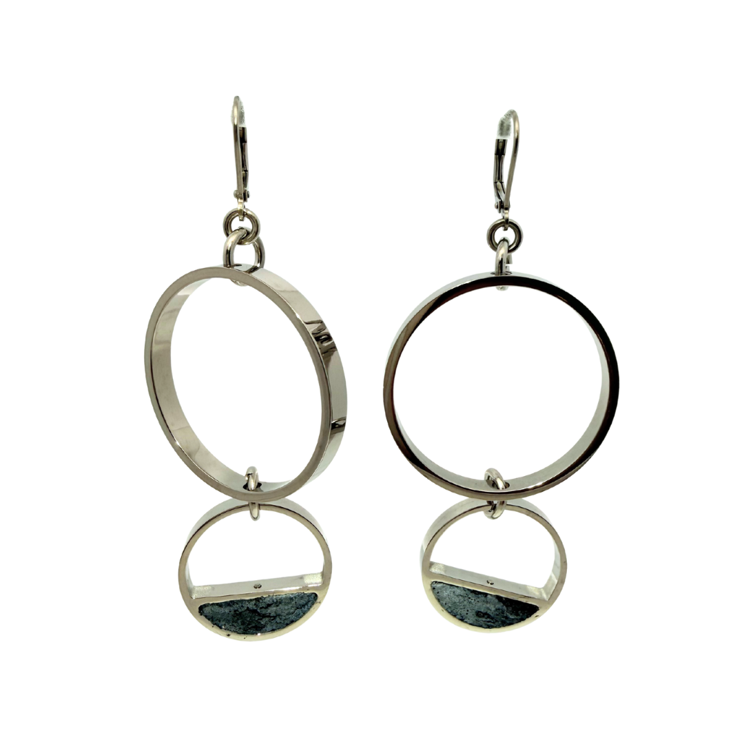 Steel Concrete Earrings