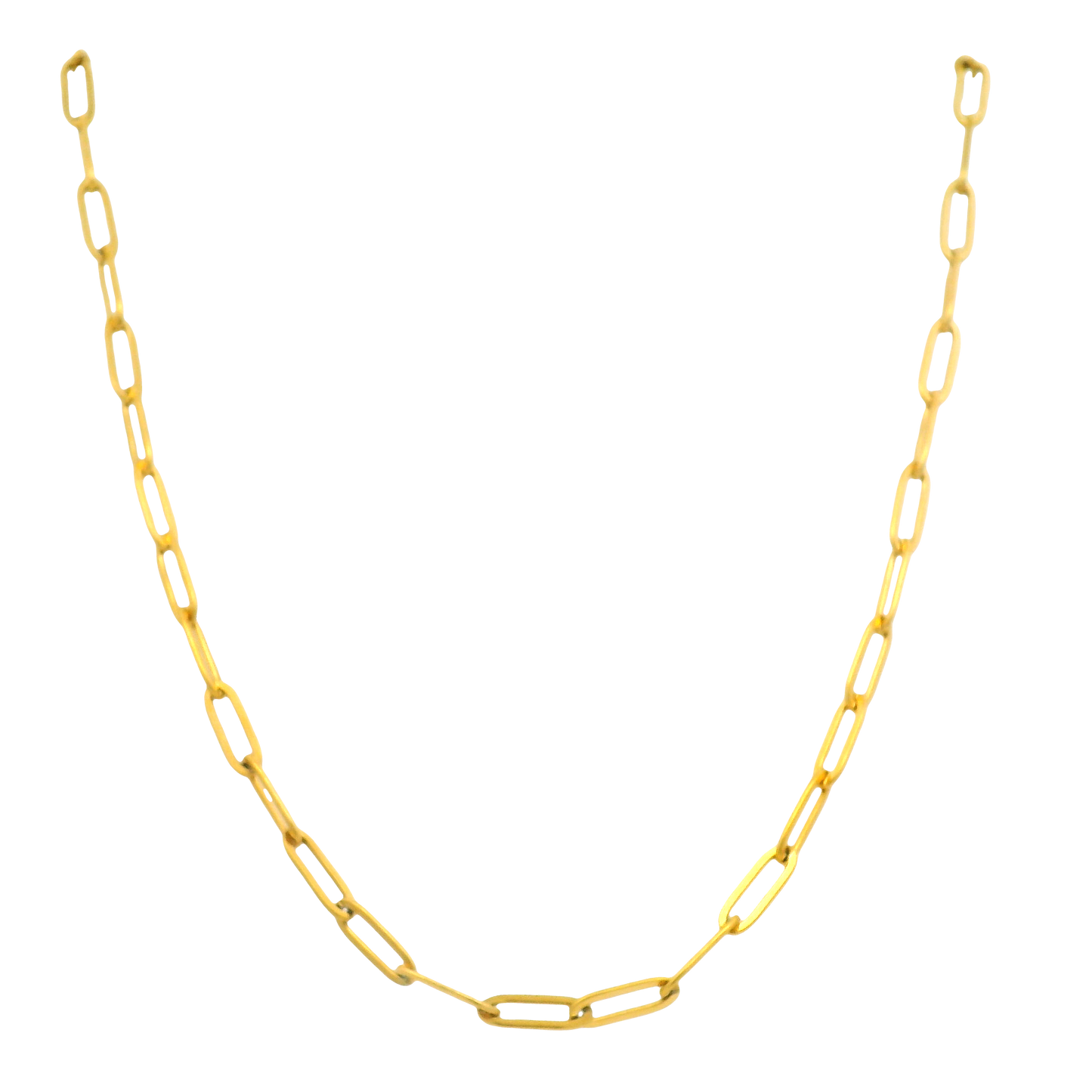 Yellow Gold Plated Paperclip Chain