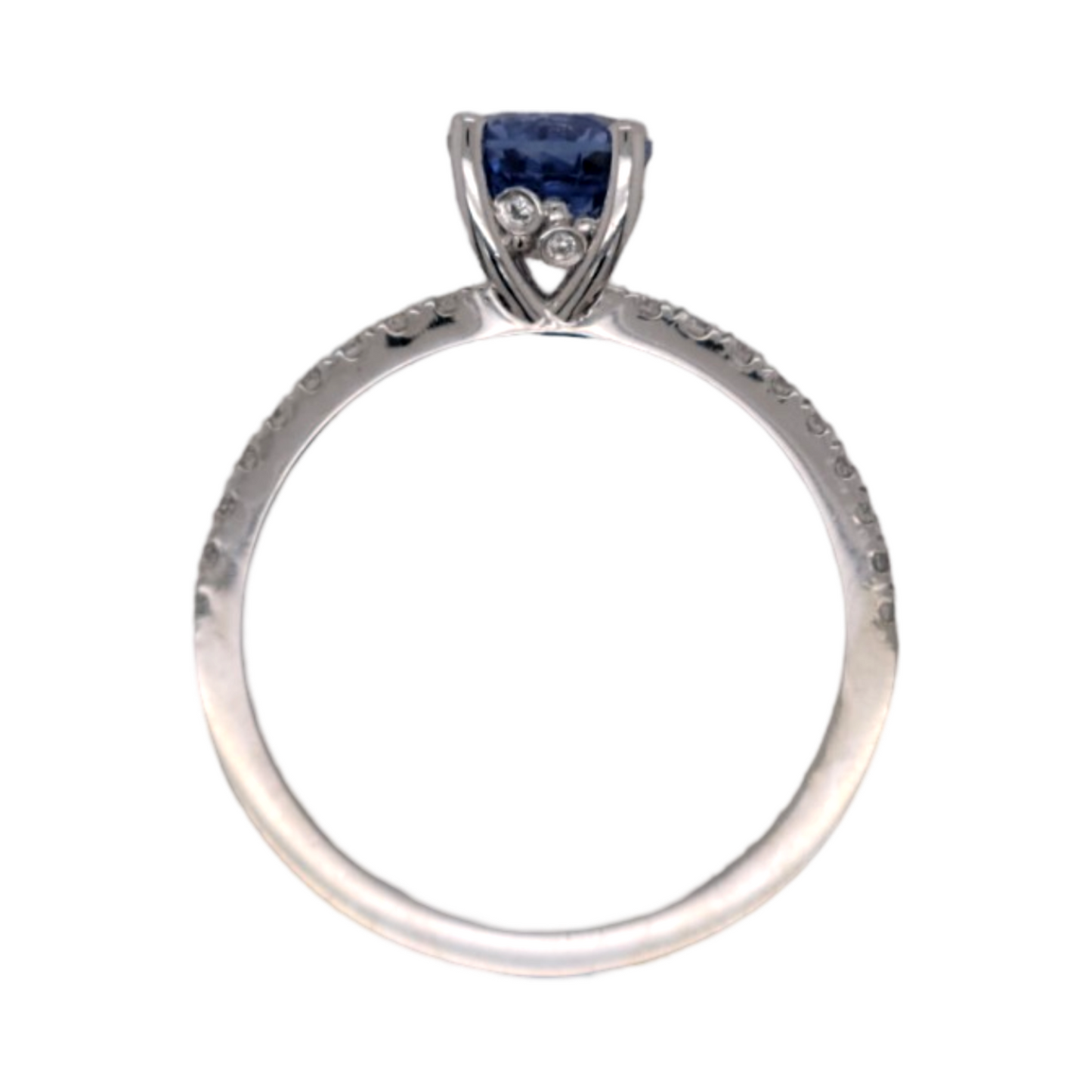 Round Blue Sapphire Ring