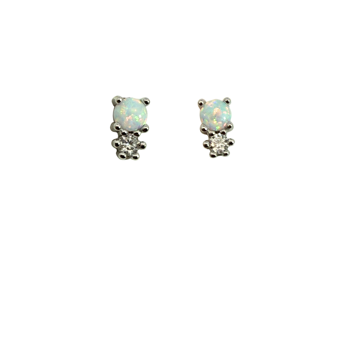 Opal & CZ Studs