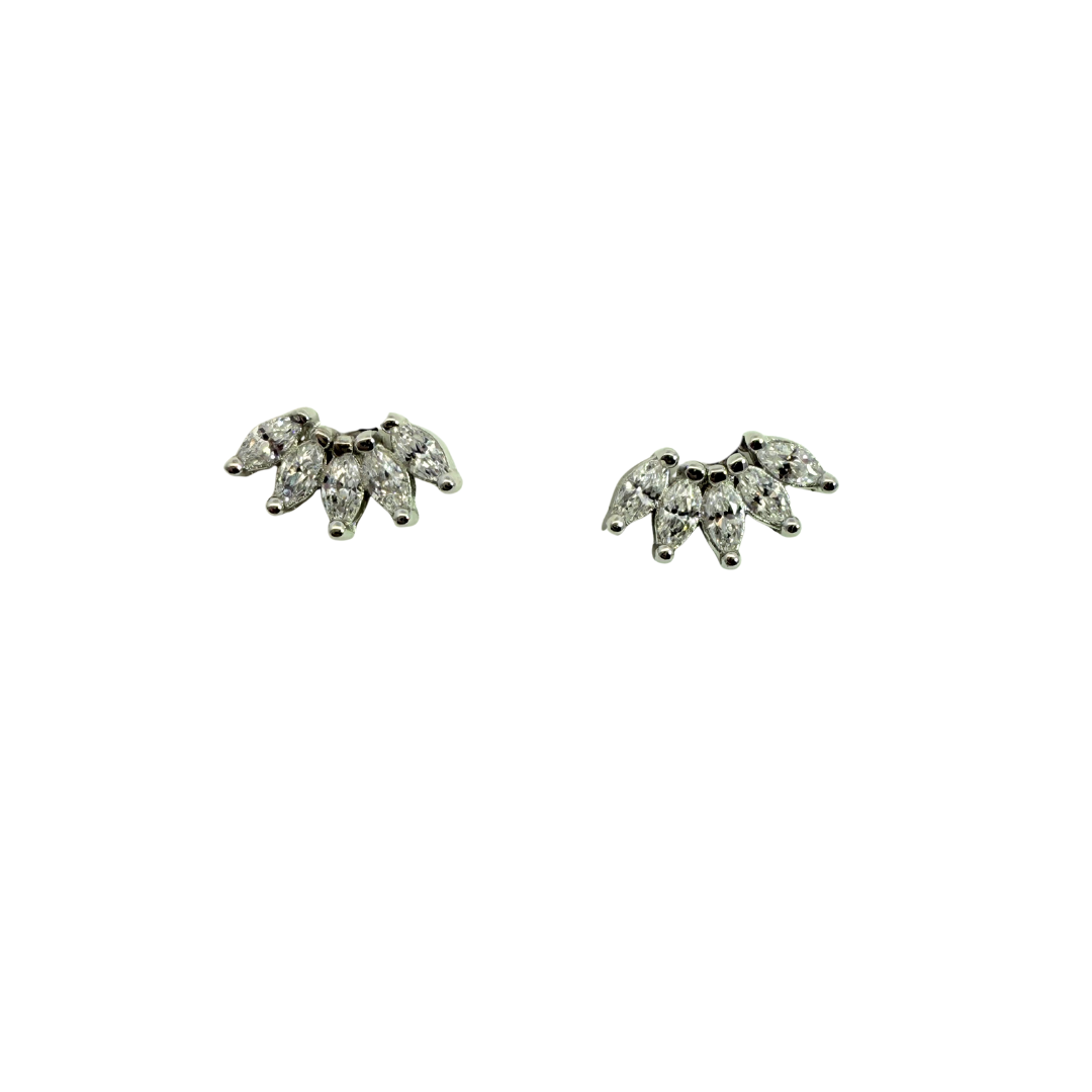 5 Marquise Stud Earrings