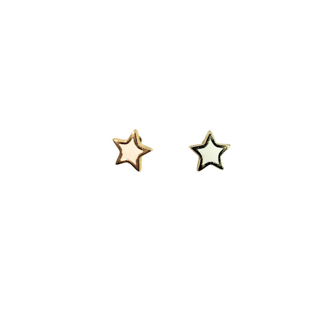 Enamel Star Stud Earrings