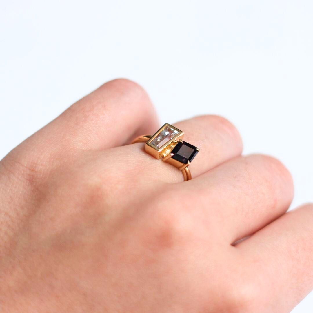 Nox & Lux - Toi et Moi Sapphire and Spinel Ring