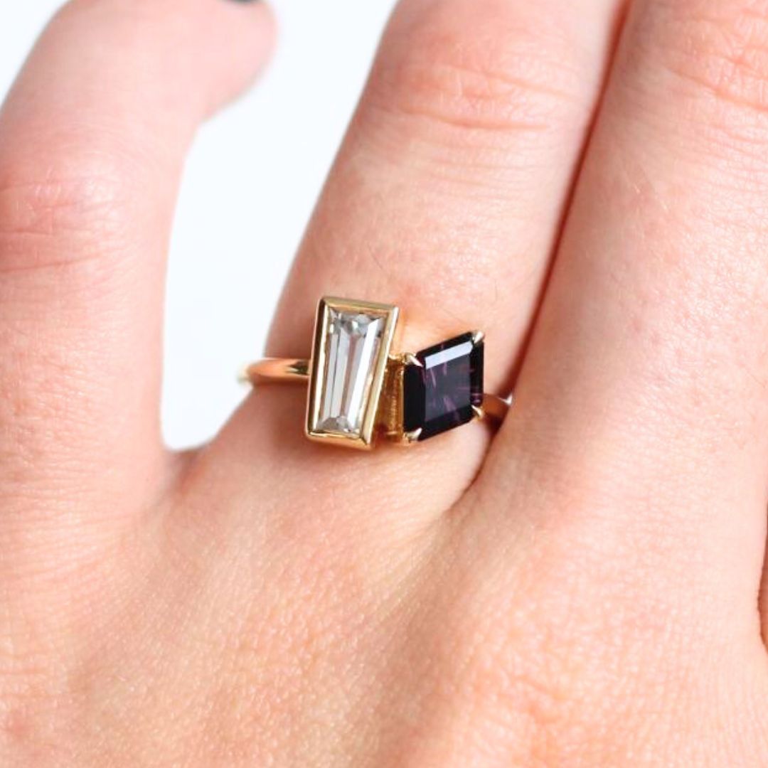 Nox & Lux - Toi et Moi Sapphire and Spinel Ring