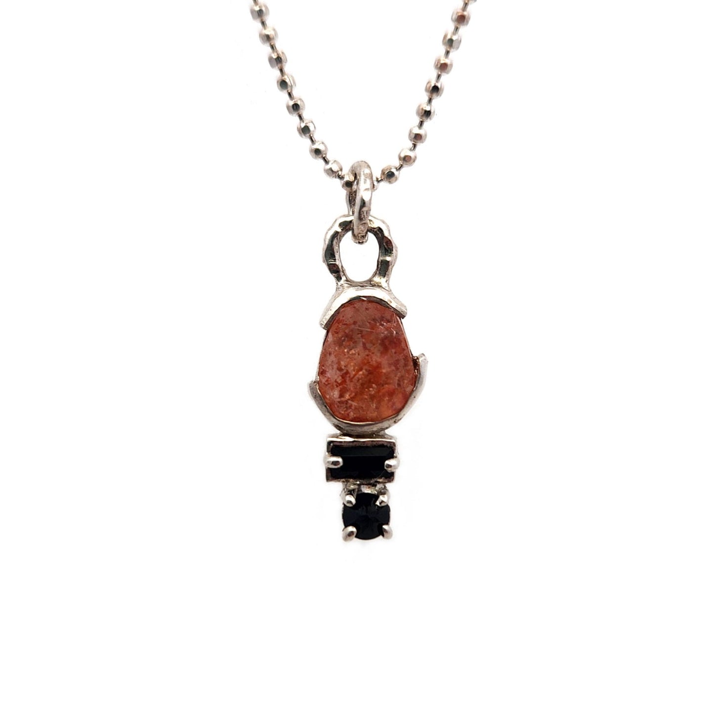 Sunstone & Spinel Pendant