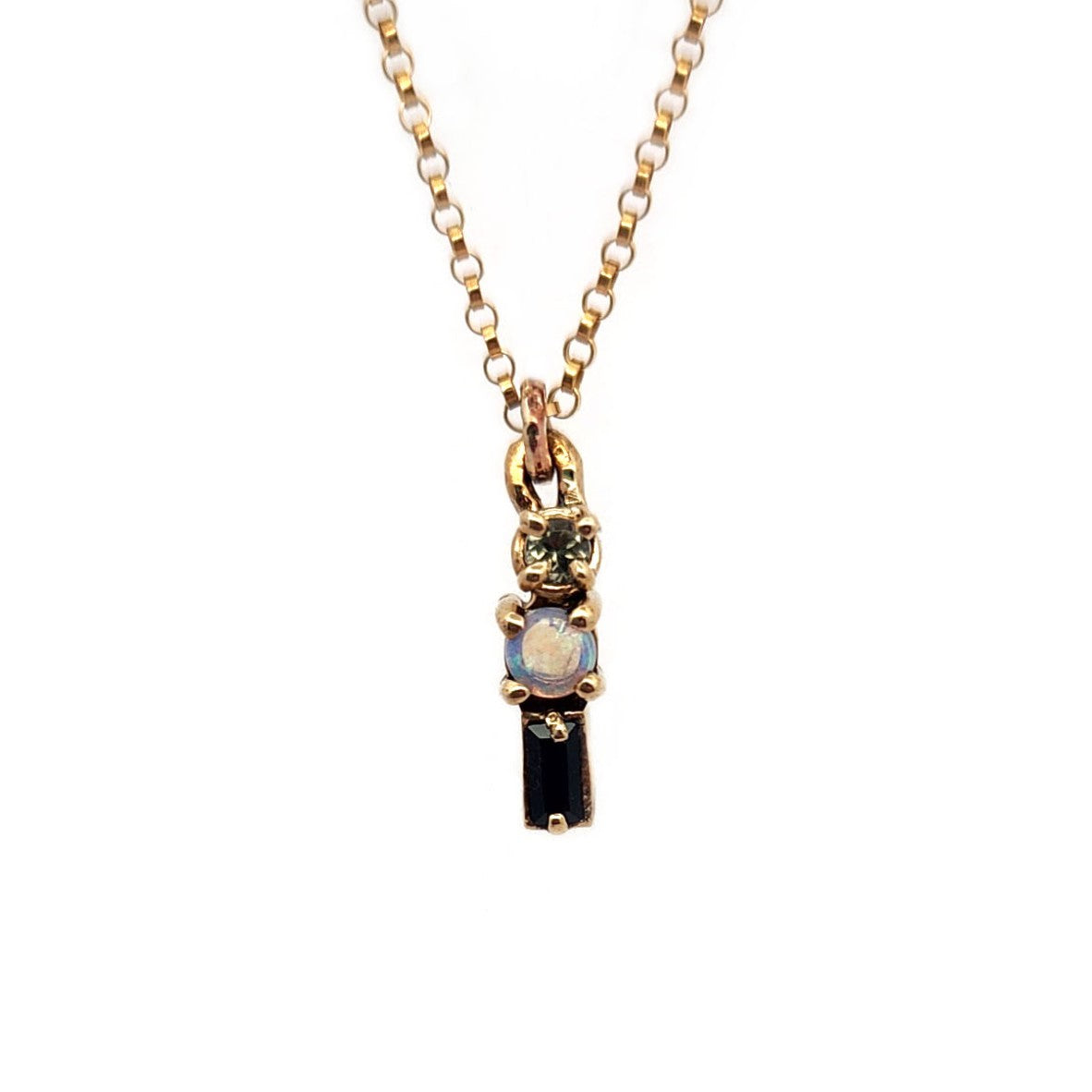 Mixed Gem Linear Pendant