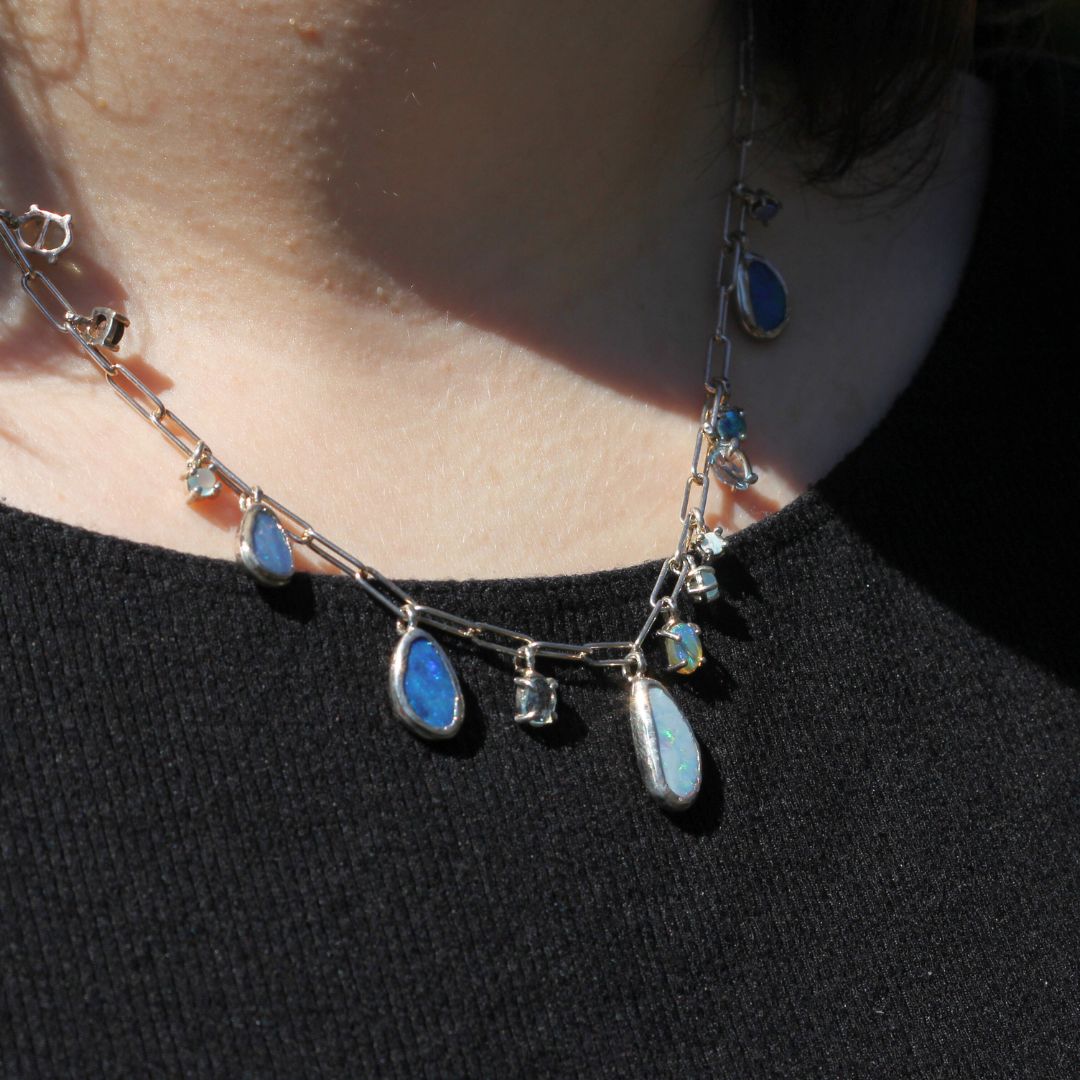 Opal Charm Necklace