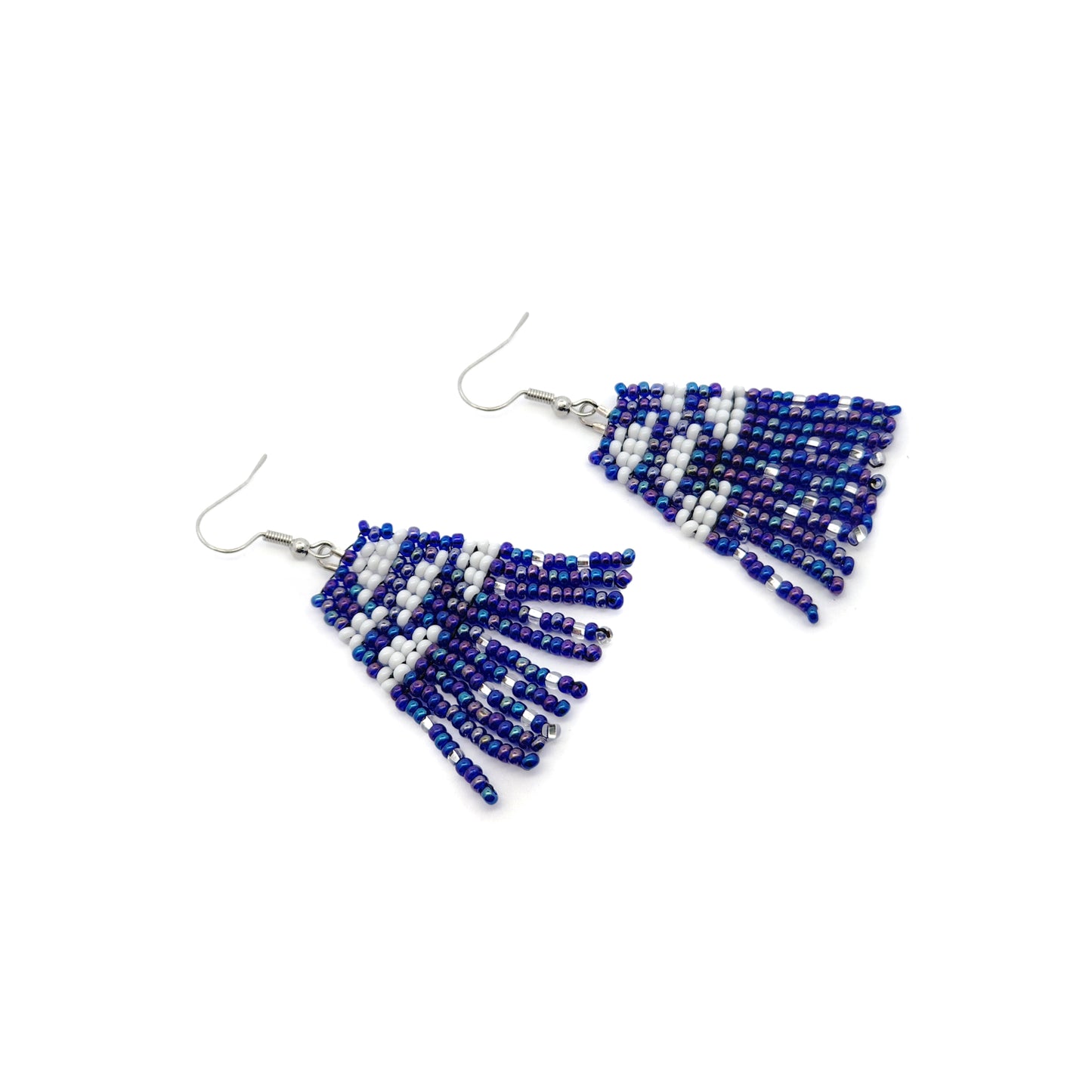 Raincloud Fringe Beaded Earrings