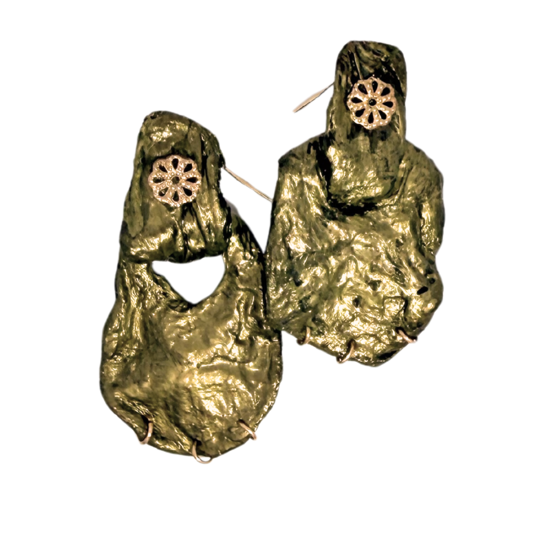 Gold Paper Earrings