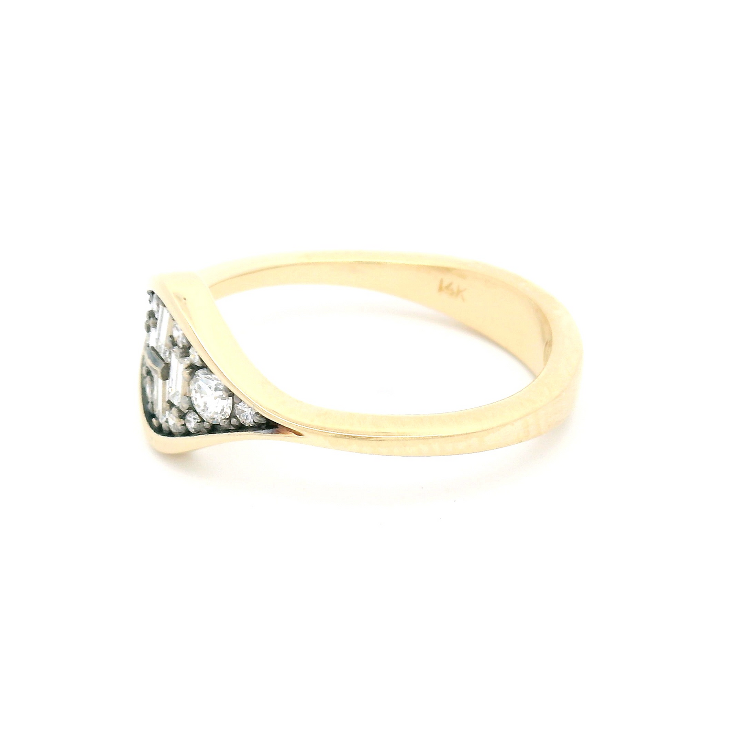 14k Yellow Multi-Stone Ring with Diamonds Totaling 0.40cts