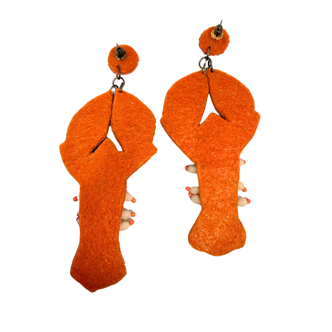 Lobster Beaded Earrings