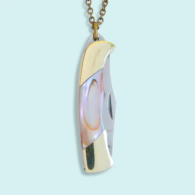 Abalone Shell Knife Pendant