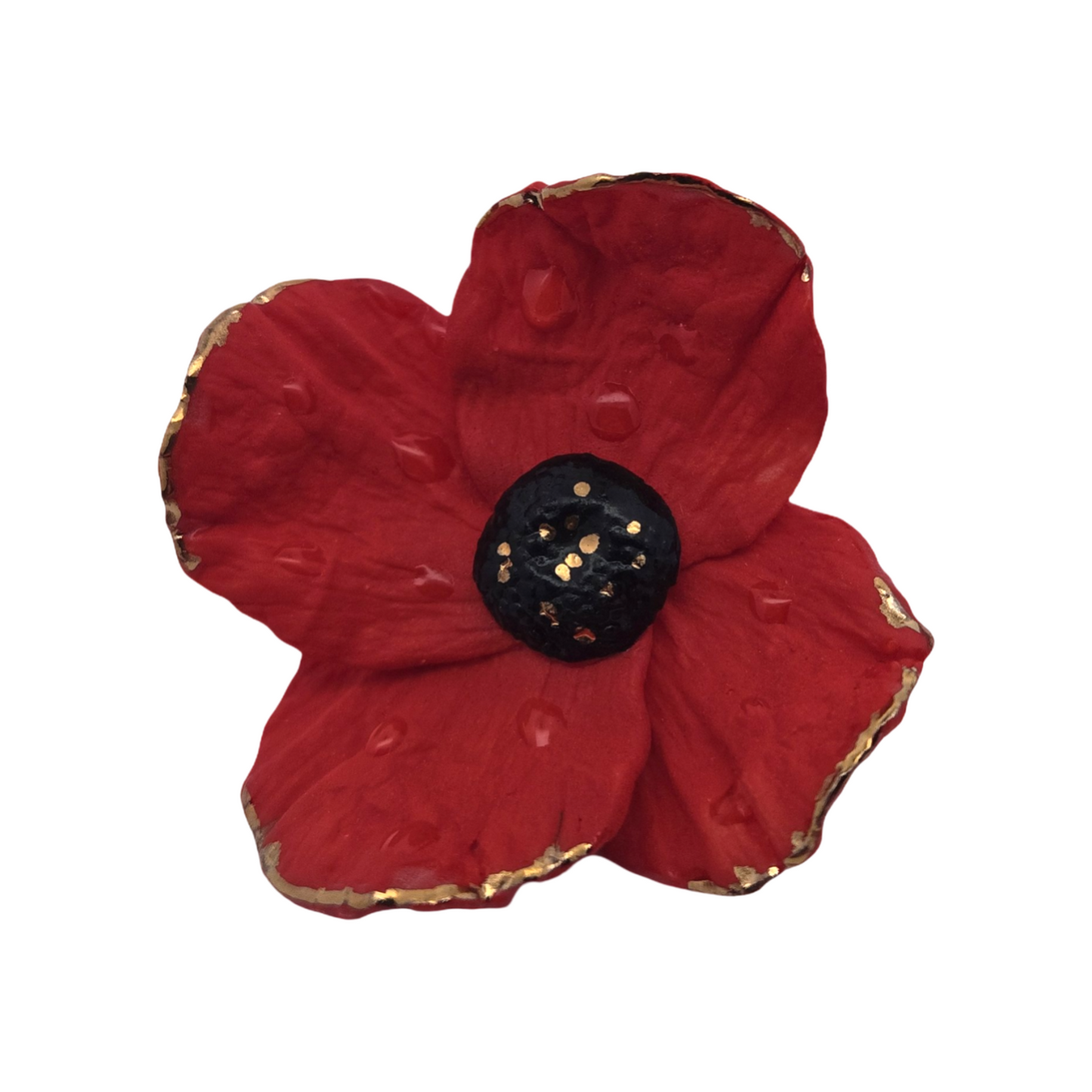 Poppy Porcelain Pin